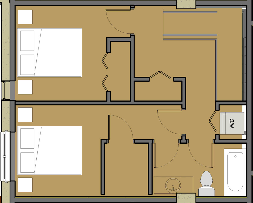 Plan E1 Upper Floor - plan